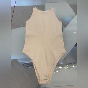 Zara Beige Ribbed Kids Bodysuit